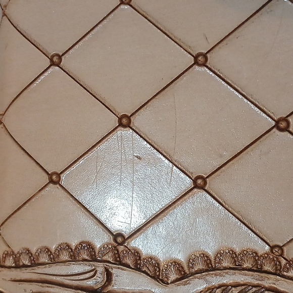 Hand Tooled cowhide leather wallet western cow - Picture 9 of 9